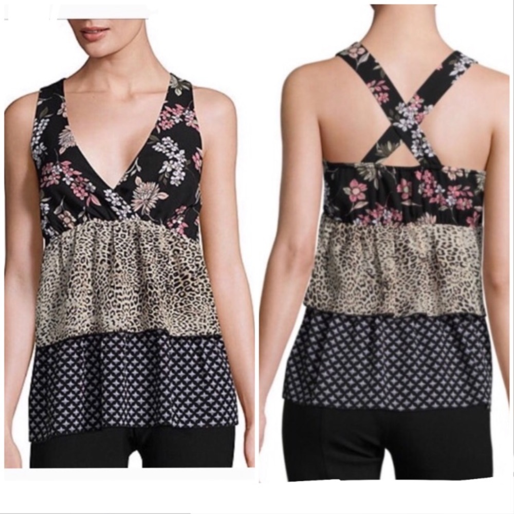 Libby Edelman Woman’s Sleeveless Tiered Top